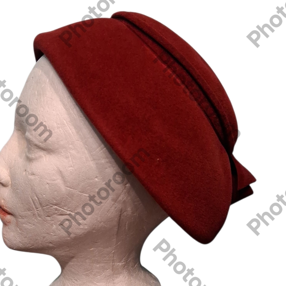 Vintage Elegant Red Women's Beret With Bling 3857